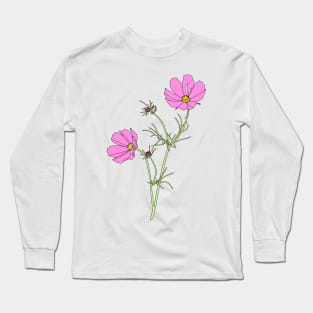 Pink Cosmos Long Sleeve T-Shirt